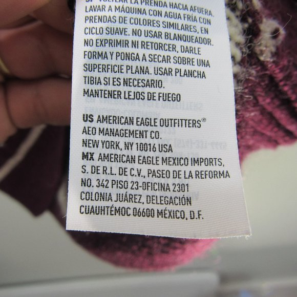 🐬AEO Prescott Sweater Aztec Trible print SM wool - Picture 9 of 12